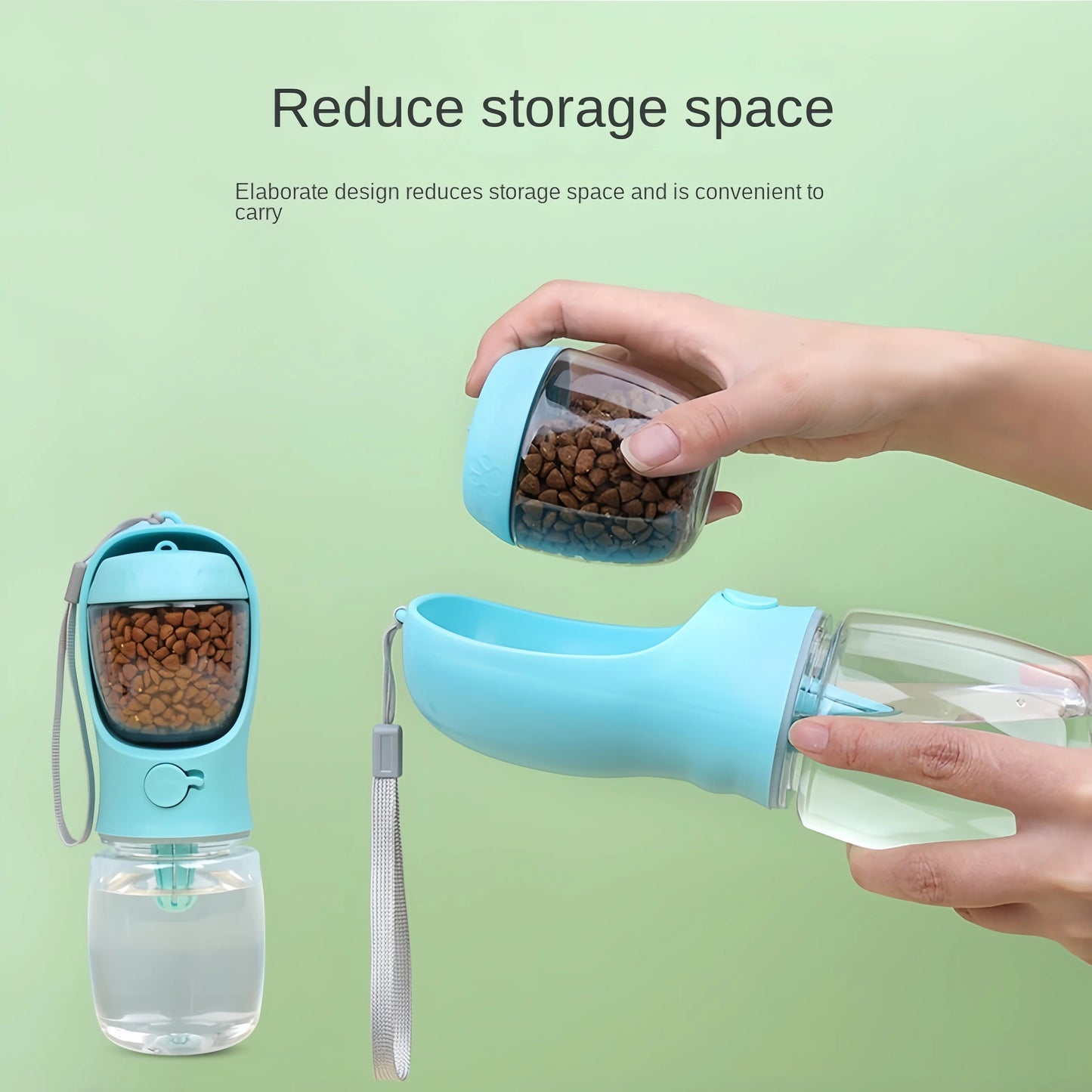 Portable Water Bottle & Food Container for Dogs and Cats - Perfect for Outdoor Adventures!